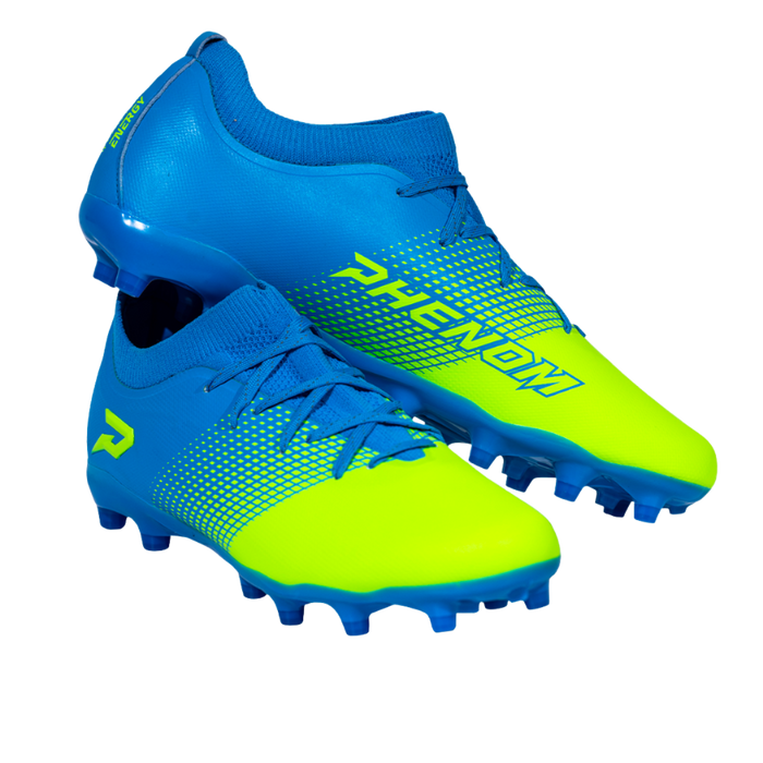 Quantum Energy: Soccer Cleats - Columbia Blue & Slime