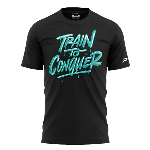 Train To Conquer Drip Graphic Tee